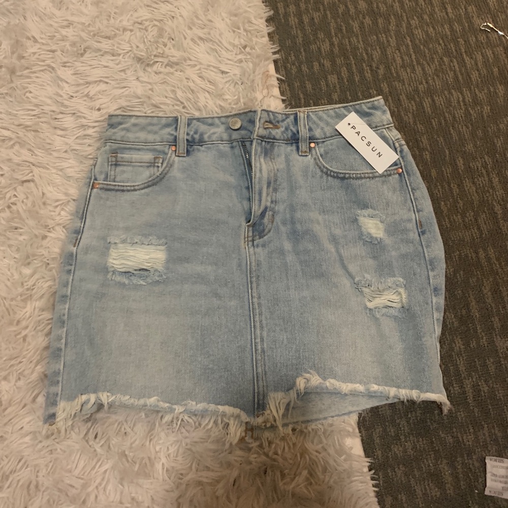 Denim mini skirt